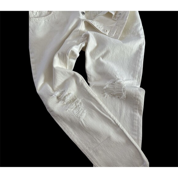 Levi's 501 Jeans Mens Size 30x32 501‎ CT Customized Tapered Distressed White - Picture 10 of 12